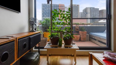 Balcony with City Views