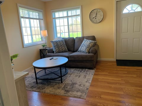 Lovely wooded corner of the fourplex building.