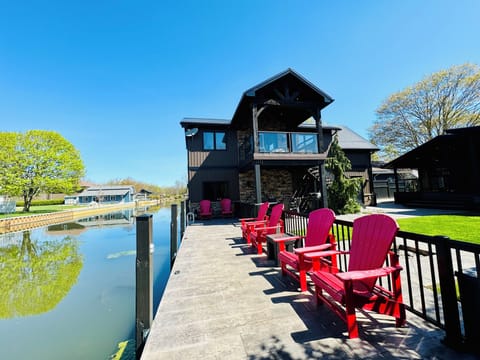 Canal with Boathouse