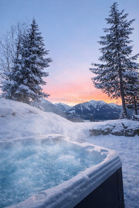 private hot tub and view