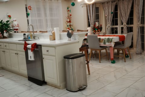 Upstairs kitchen seats 12 people