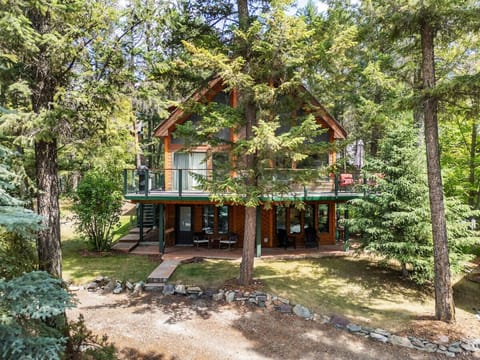 Exterior of the lovely Cabin in the Woods, in Fairmont Hot Springs.