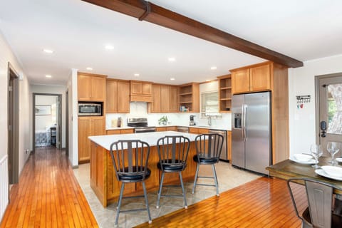 Family kitchen with most everything you need bc it’s our home, not just a rental