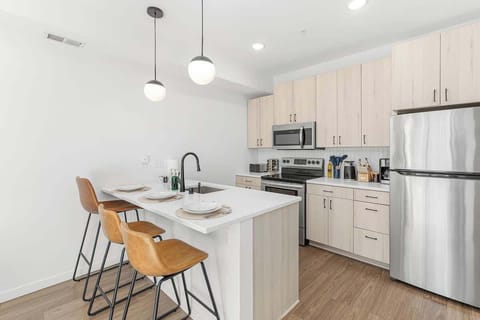 Fully equipped kitchen ready for all your cooking needs, complete with modern essentials.