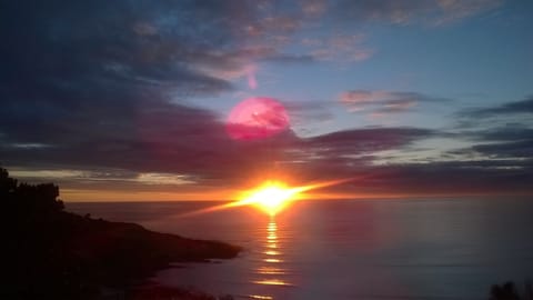 winter sunset from home 