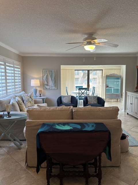 Comfy couches and game table when you want to stay inside.