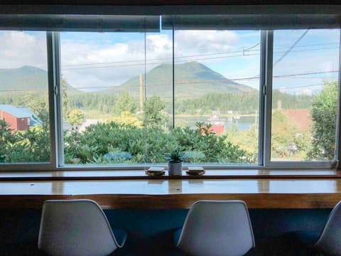 Dining bar overlooking the inlet