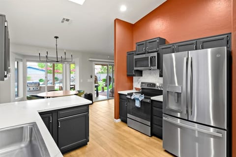 Our fully stocked kitchen