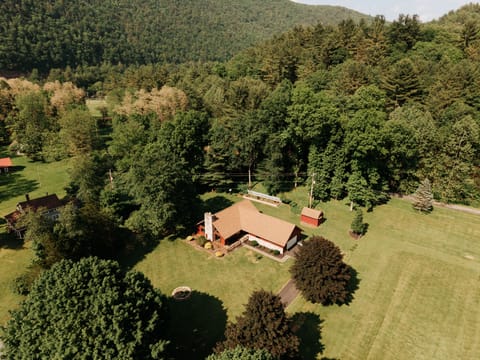 Drone view of cabin