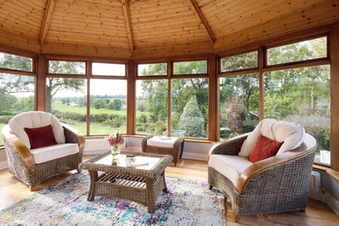 Conservatory overlooking Boyne River and Garden 