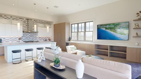 Watch the game or a movie on the Ultra HD TV in the living room