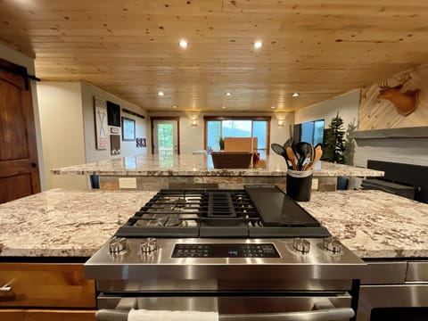 Enjoy the beautiful views of the lake while cooking dinner.