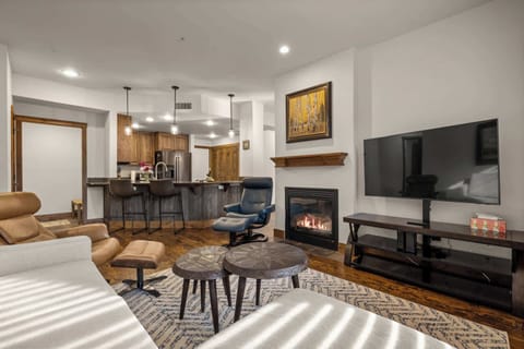 Open layout with living and kitchen 