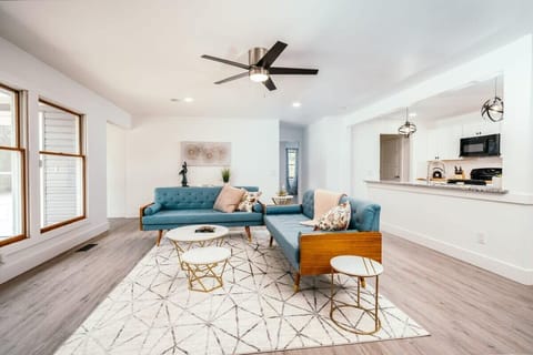 Open living and kitchen