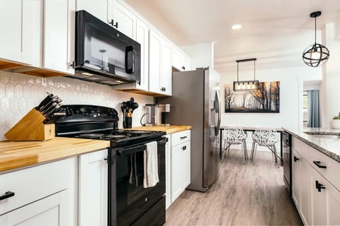 A well equipped kitchen where you can cook delicious meals for your family.