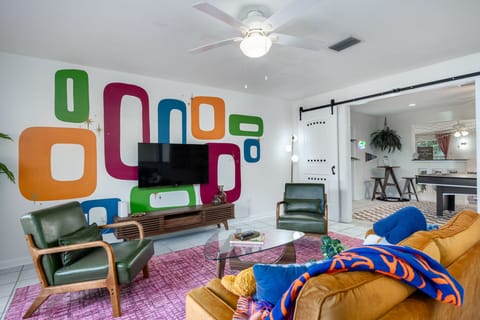 Eclectic wall in the living room