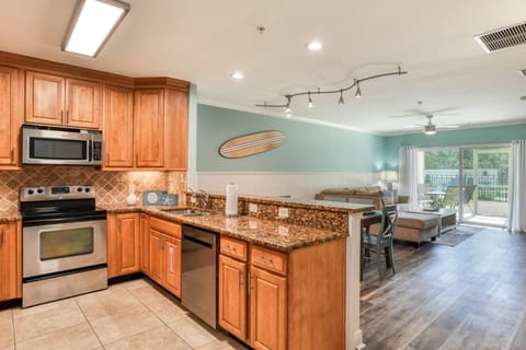 Fully updated, this condo boasts an open flow plan, perfect for enjoying time together.