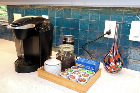 Keurig coffee maker, Electric Kettle, and Milk frother, and drip coffee maker
