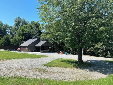 Large gravel parking