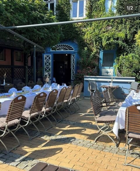 Outdoor banquet area