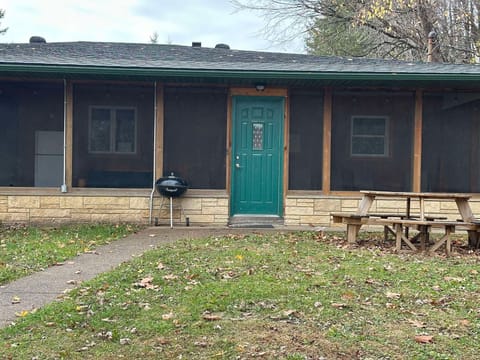 Enter green door to the porch