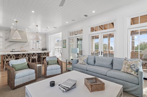 2501 E County Highway 30A - Seagrove Beach - Second Floor - Open Concept Great Room Complete with Living, Kitchen, and Dining Area and a Spacious Covered Porch