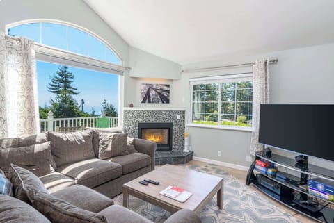 Curl up on the second floor & stream your favorites on the smart TV