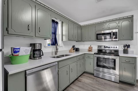 All utilities, appliances and cookware are available in this space. Bring your pets, family and more to experience this comfy home with fenced backyard and private patio seating. Fast Wi-Fi Included for free.