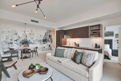 LIving room with Art Mural