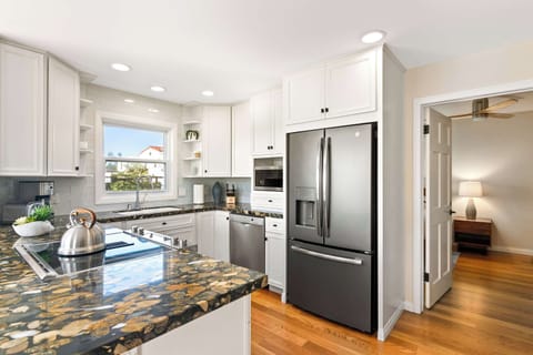 Coastal kitchen with views