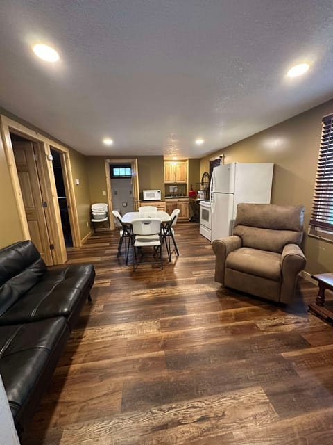 Futon can sleep up two people , Living room area