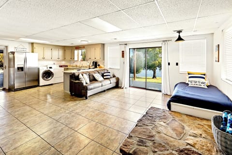 Bedroom #3 with Washer/Dryer, Bunk Beds (Two twins and Twin over Full bunk beds) plus another Twin Bed