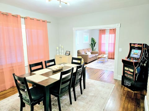 Large dining room table to gather with friends or family and enjoy game night!