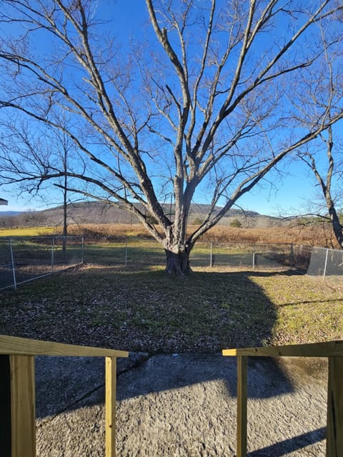 Fenced dog yard, mountain views, sliding door