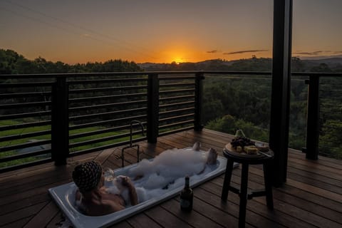 Outdoor spa tub