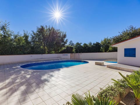 Blue, Composite Material, Swimming Pool, Shade, Concrete, Estate, Landscaping, Tile, Villa, Hacienda