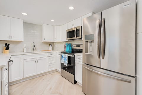 Remodeled kitchen with new appliances