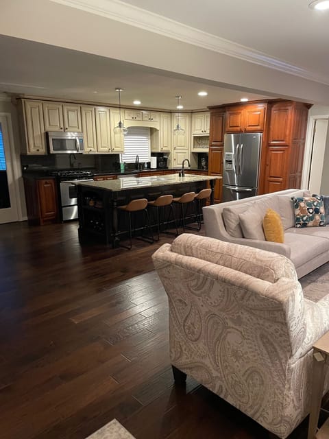 Gourmet kitchen fully stocked with equipment needed for cooking family meals