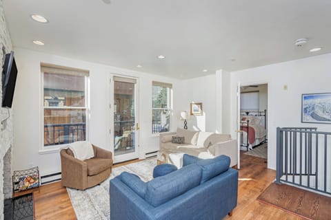 Enter into a sunny living area.