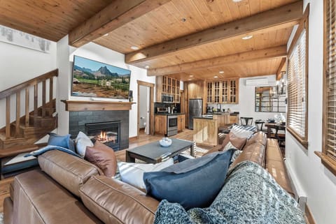 Curl up by the living room fireplace & stream all your favorite entertainment