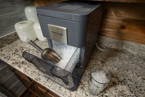 Modern kitchen with sleek design where ice meets elegance and style!