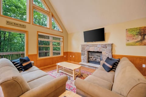 Stunning Views and Comfy Seating in the 2nd Floor Great Room with Fireplace & Smart TV