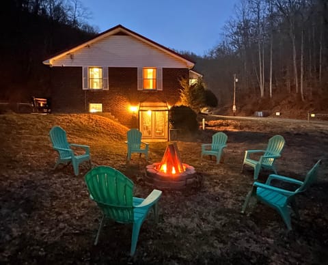 Fire pit-access to basement