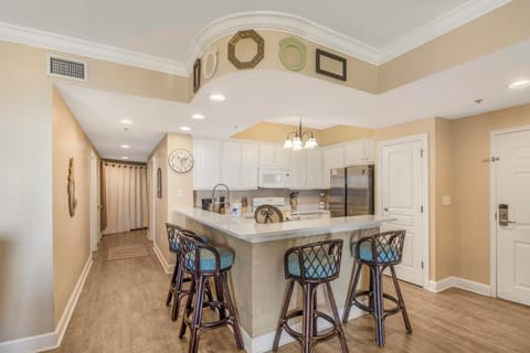 Kitchen with bar seating for four