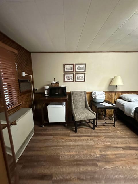 Microwave, and mini refrigerator