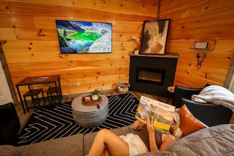 A fire and a great book kind of space