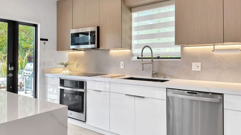 Modern kitchen appliances. 