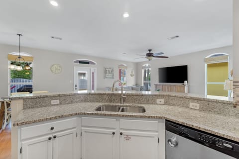 The kitchen is a great focal point for socializing during meal prep