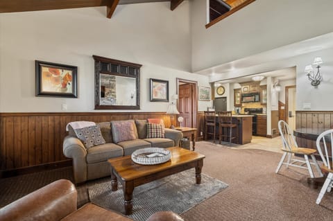 Curl up in the living room & enjoy a movie night by the fire