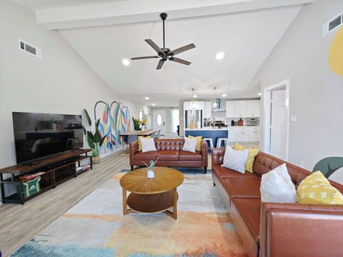 Curl up in the breezy living room & stream all of your favorites